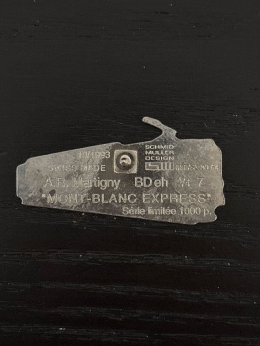 SBB/CFF/FFS Placchette & Badge: Schmid Müller "Mont-Blanc Express" Martigny BD eh V/7 neu – Usato da Uetendorf venduto da hoisle 1