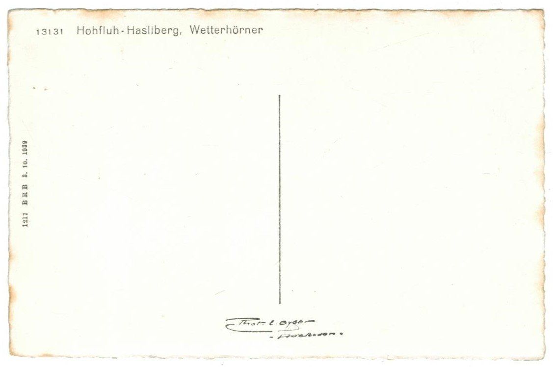 Ansichtskarten: AK Hohfluh-Hasliberg – Gebraucht aus Zürich von tol_b7c7 1