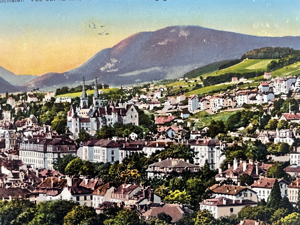Ansichtskarten: AK Neuchâtel mit Stempel 1923 – Gebraucht aus Meierskappel von Hala03 2