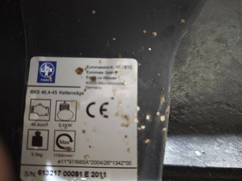 Seghe: Motorkettensäge Lux Tools BKS46.4-45 – Usato da Zihlschlacht venduto da rad_vvm9 1
