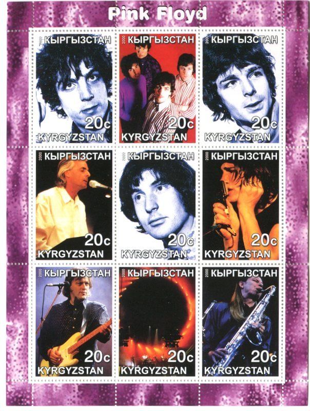 Alle Briefmarken: Block "Pink Floyd". Kirgisistan. – Neu und originalverpackt aus Basel von Butsch5