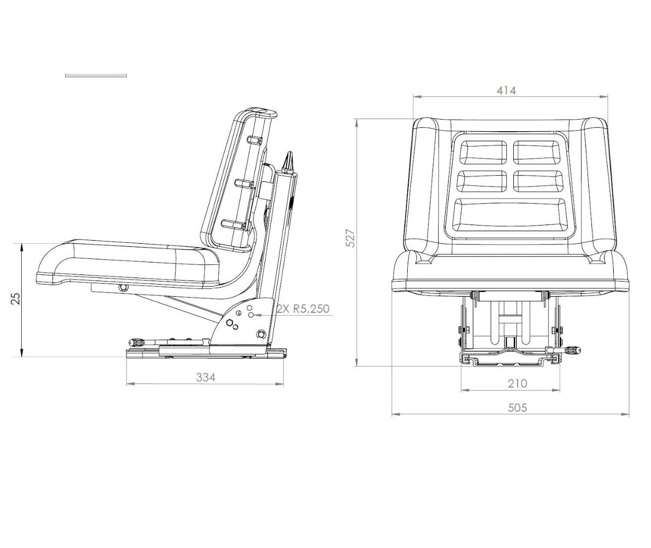 Carrelli elevatori e a forche: +Traktorsitz, schleppersitz, staplersitz, Sitz – Nuovo e nell'imballaggio originale da Amriswil venduto da JaJa-Express 1