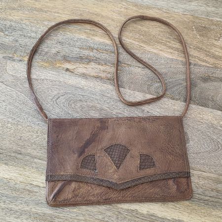 Vintage Pieces Ledertasche, Umhängetasche, Gebraucht