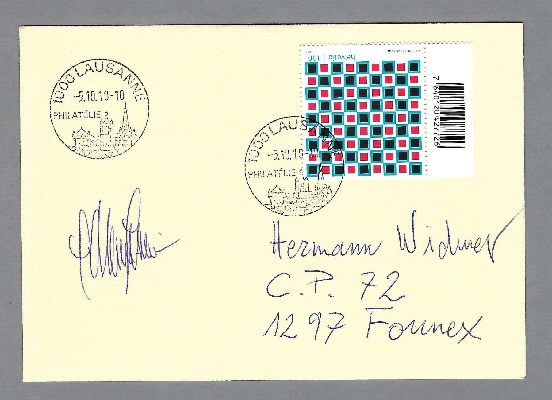 Tutti i francobolli: 2010, BRIEF + MARKE SIGN. – Usato da Pura venduto da ulisse1957
