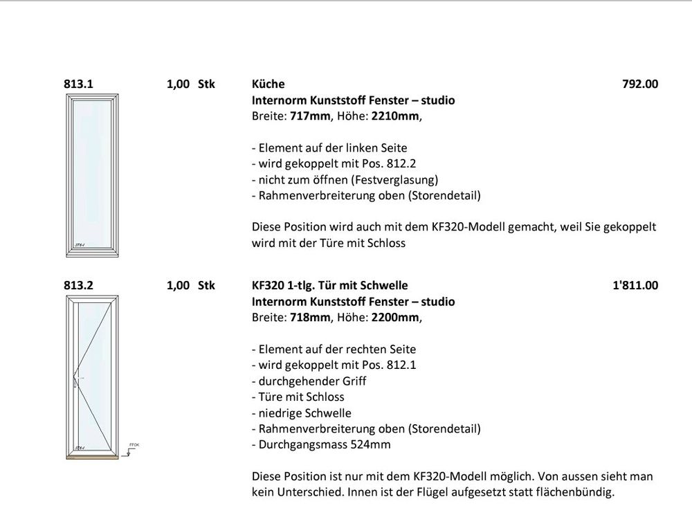 Internorm Kunststoff Tür (Gebraucht) in Nebikon für CHF 3 – nur ...