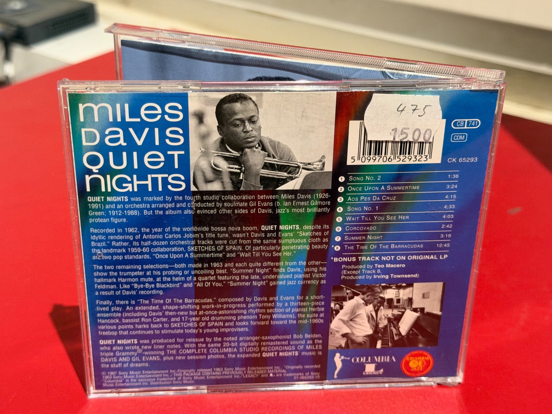 CD: Miles Davis - Quiet Nights - KA01D – Usato da Küsnacht ZH venduto da JazzRecords 1