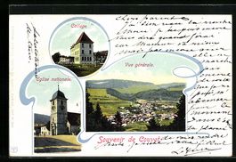 Couvet, Vue générale, College, Eglise 