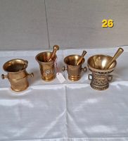 4 Stück Messing Mörser mit Stössel