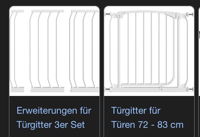 Altro: Tuergitter Treppenschutzgitter, 72-83cm – Nuovo e nell'imballaggio originale da Hinwil venduto da bolmar1006 1
