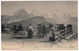 Schynige Platte, Gipfelbeobachter, Teleskope, gelaufen 1905