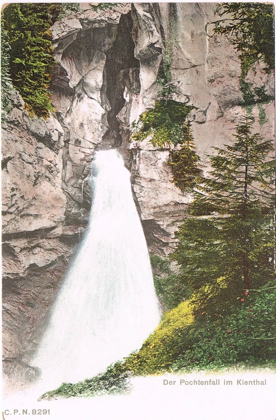 Cartes postales: Der Pochtenfall im Kiental, Litho – D'occasion à Buchs AG par Baerfisch