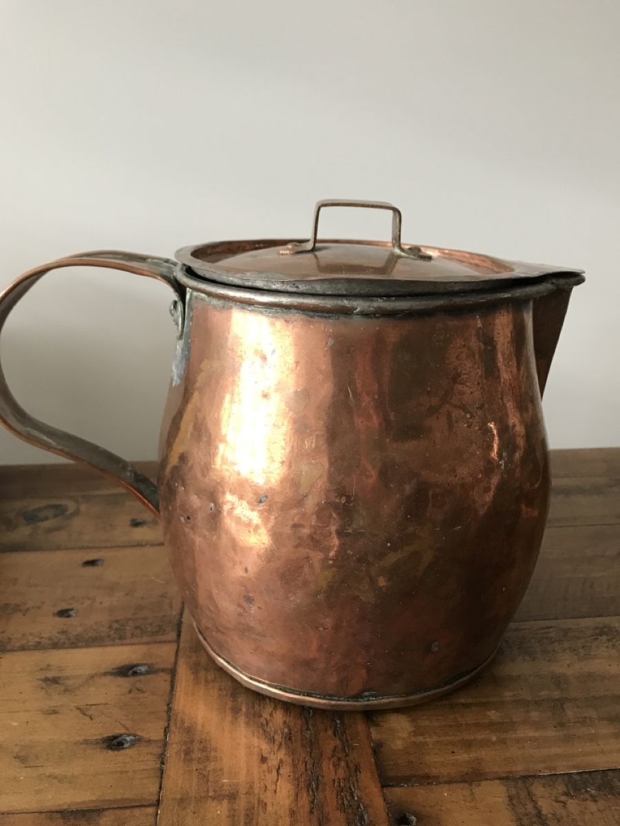 Caraffe: Alter Kupfer Krug mit Deckel – Usato da Rapperswil SG venduto da cosiba01 4