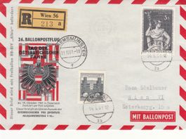 Ballonpost Österreich Pro Juventute 1961