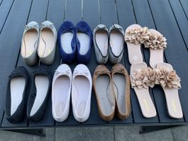 Set aus 8 Paar Ballerina Schuh Gr. 37-38