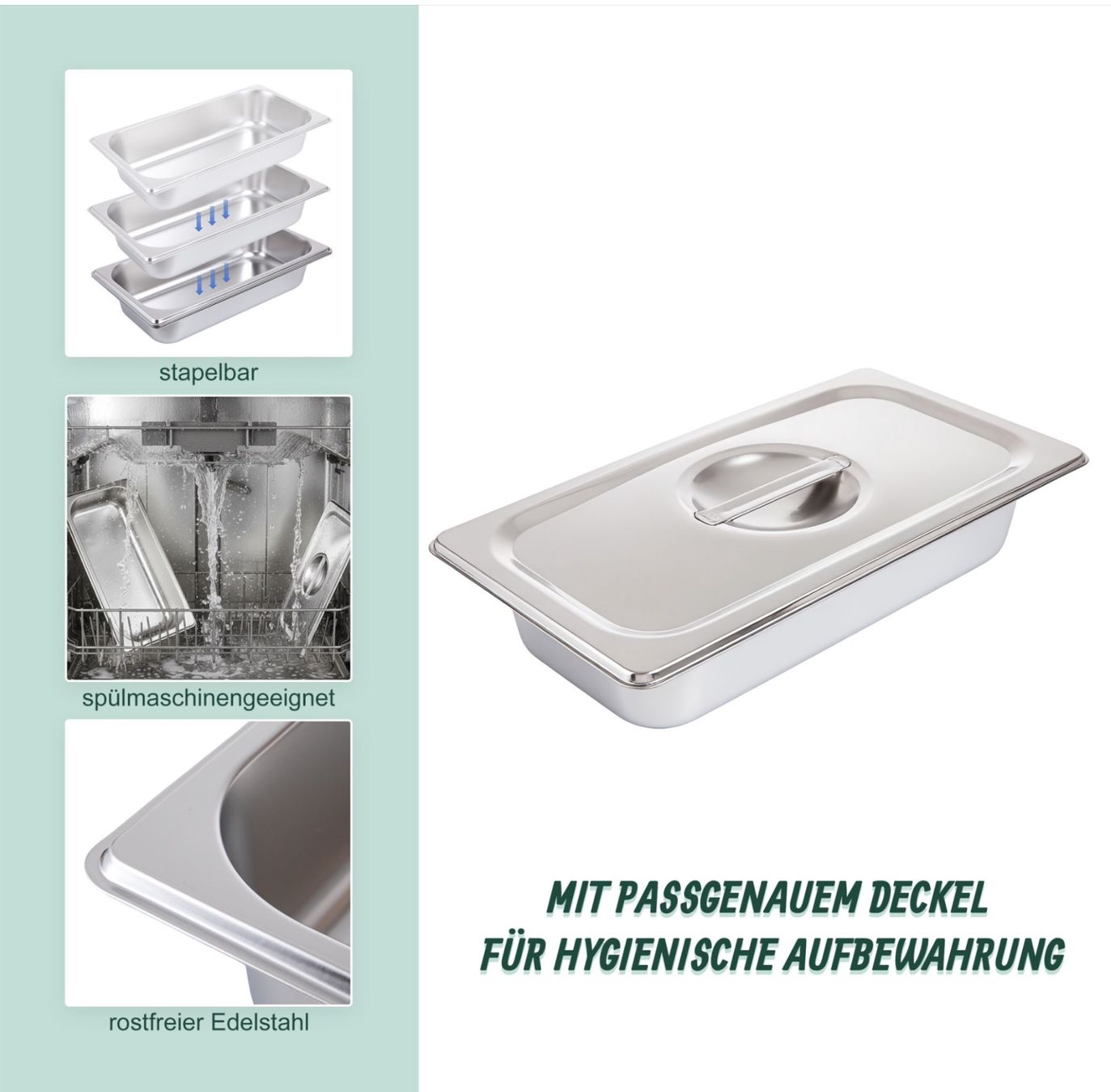Contenitori & Simili: 6x Behälter Edelstahl, 3er Pack – Nuovo e nell'imballaggio originale da Bülach venduto da Palawan 3