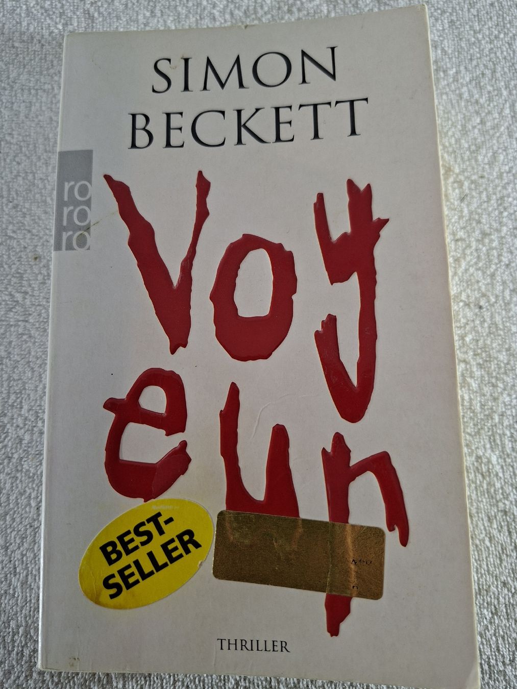 Libri: Simon Beckett, Vorwurf,Taschenbuch  – Usato da Grindelwald venduto da carro5
