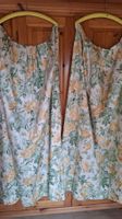 Vintage Rosen - Vorhänge gelb ,ohne Gleiter 135cm hoch