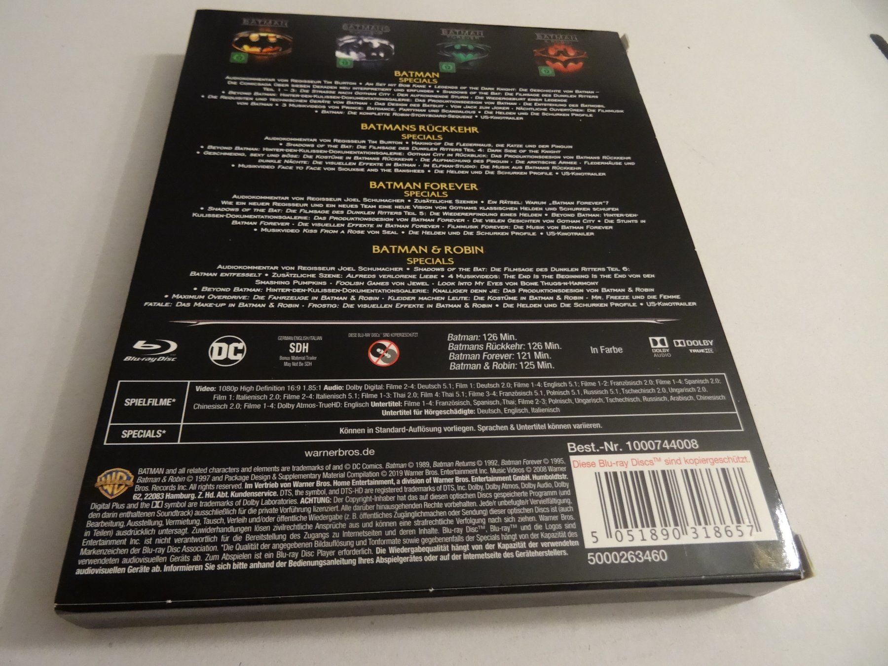 Tous les DVDs: Batman 1989-1997 Remastered Blu-ray Set – D'occasion à Olten par Disc-Ausverkauf 1