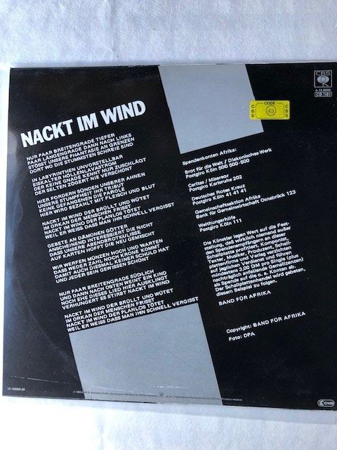 Dischi in vinile: Band Für Afrika – Usato da Aarwangen venduto da Jukebox3 3
