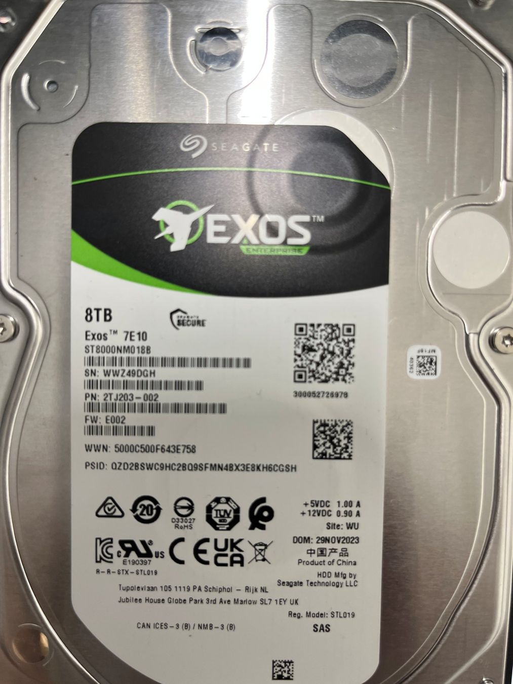 Seagate Dischi rigidi: Seagate EXOS 8TB SAS – Usato da Bettwil venduto da man_kys8