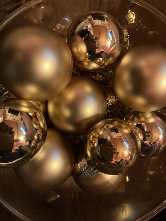 Weihnachtskugeln Gold glanz(Glas) und matt (Kunststoff) Kaufen auf