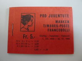 Markenheft Pro Juventute 1955 (nicht ganz komplett), 110.-
