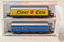 2 Güterwagen Hbis  Roco Spur N Elmer Citro /Hero mit OVP