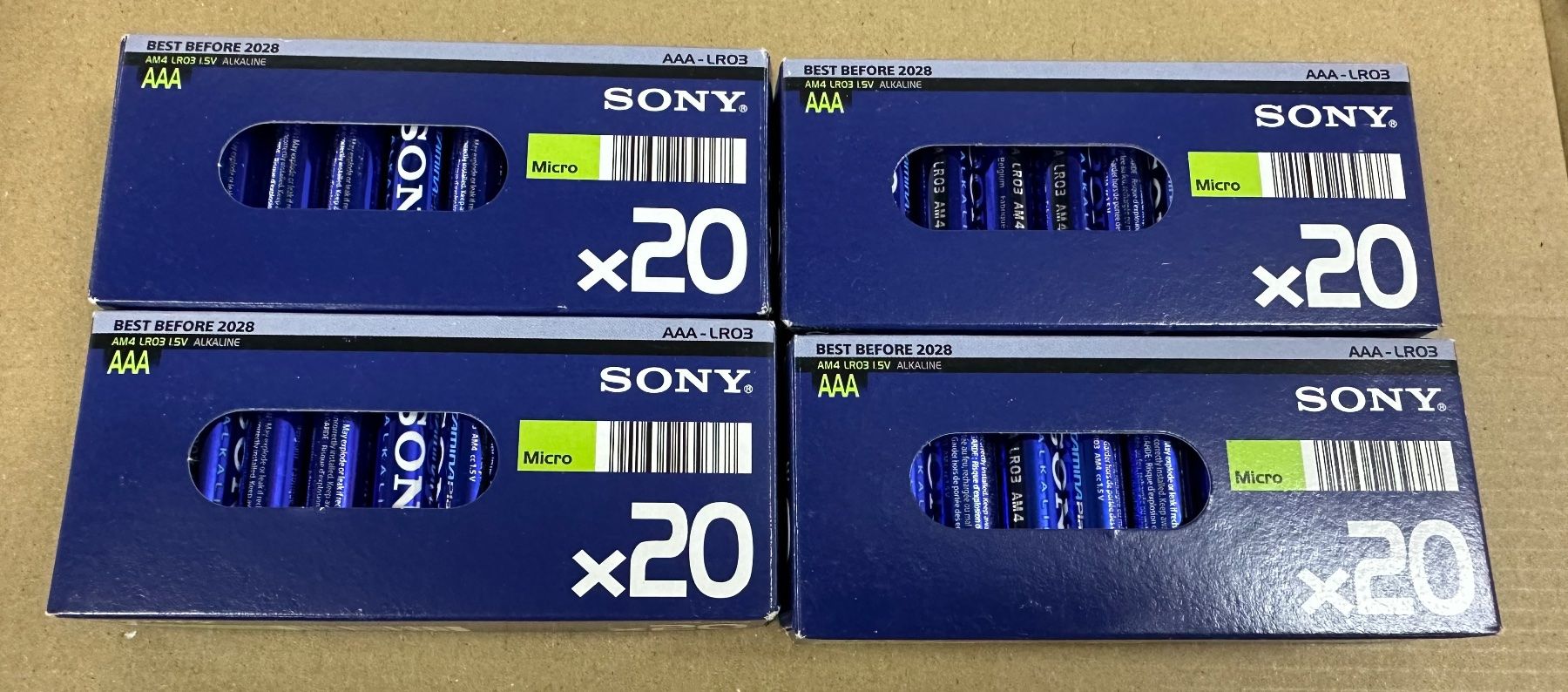 Sony Caricatori & Batterie: Sony AAA Batterien 80 Stück Micro neu 2028 – Nuovo e nell'imballaggio originale da Schlieren venduto da MOMA-Swiss
