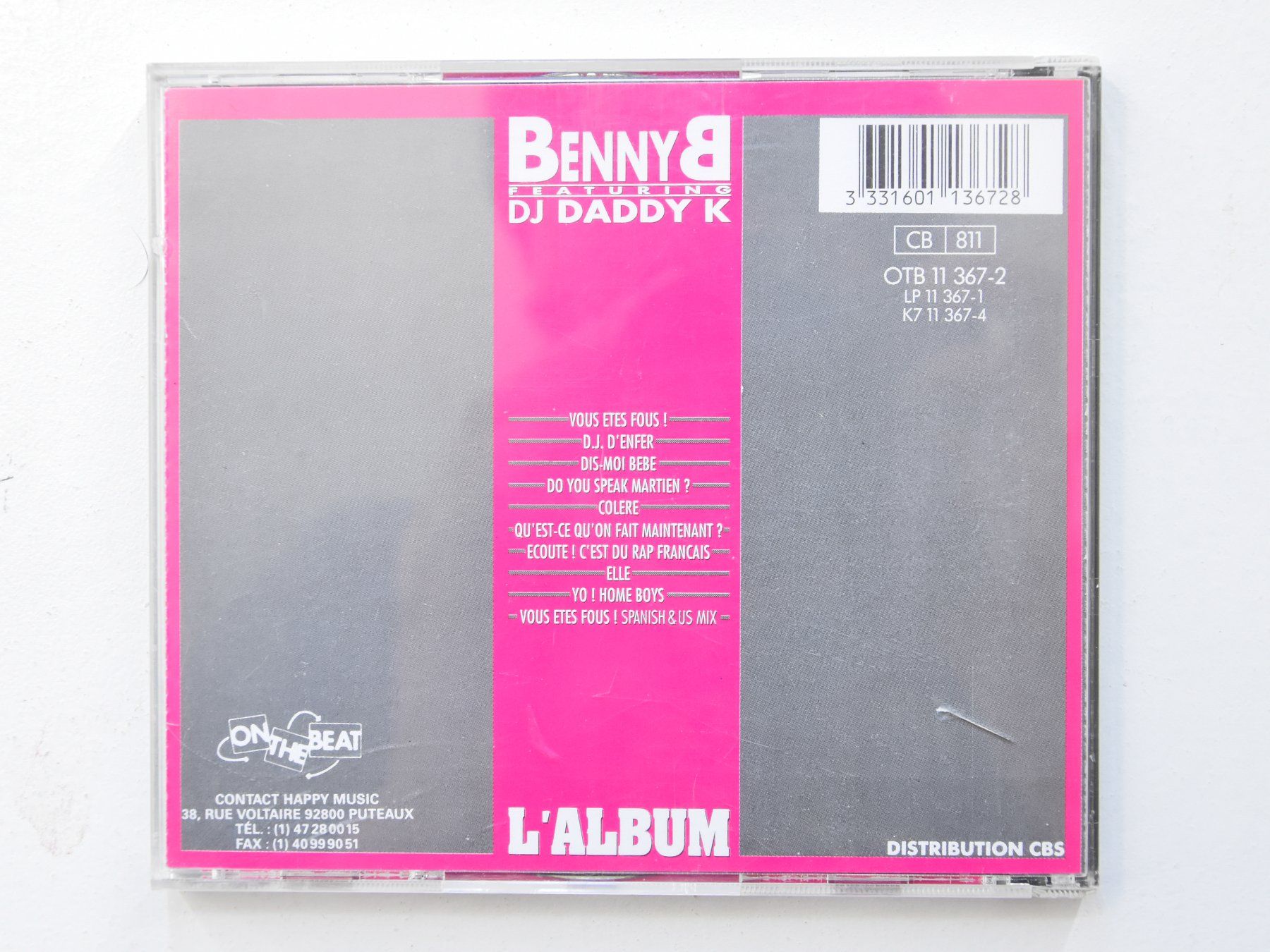 CD: Benny B Featuring DJ Daddy K - L'Album – Usato da Belmont-sur-Yverdon venduto da ag97 2