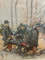 Aquarelle George Scott „ les honneurs sous le feu „
