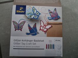 Glitzer-Anhänger Bastelset Schmetterling Vogel