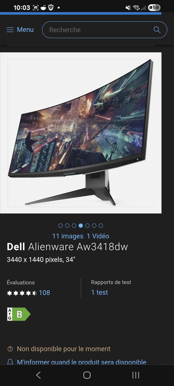 Alienware Ecrans: Dell Alienware Aw3418dw ultrawide – D'occasion à Mont-sur-Lausanne par magic1ch 3