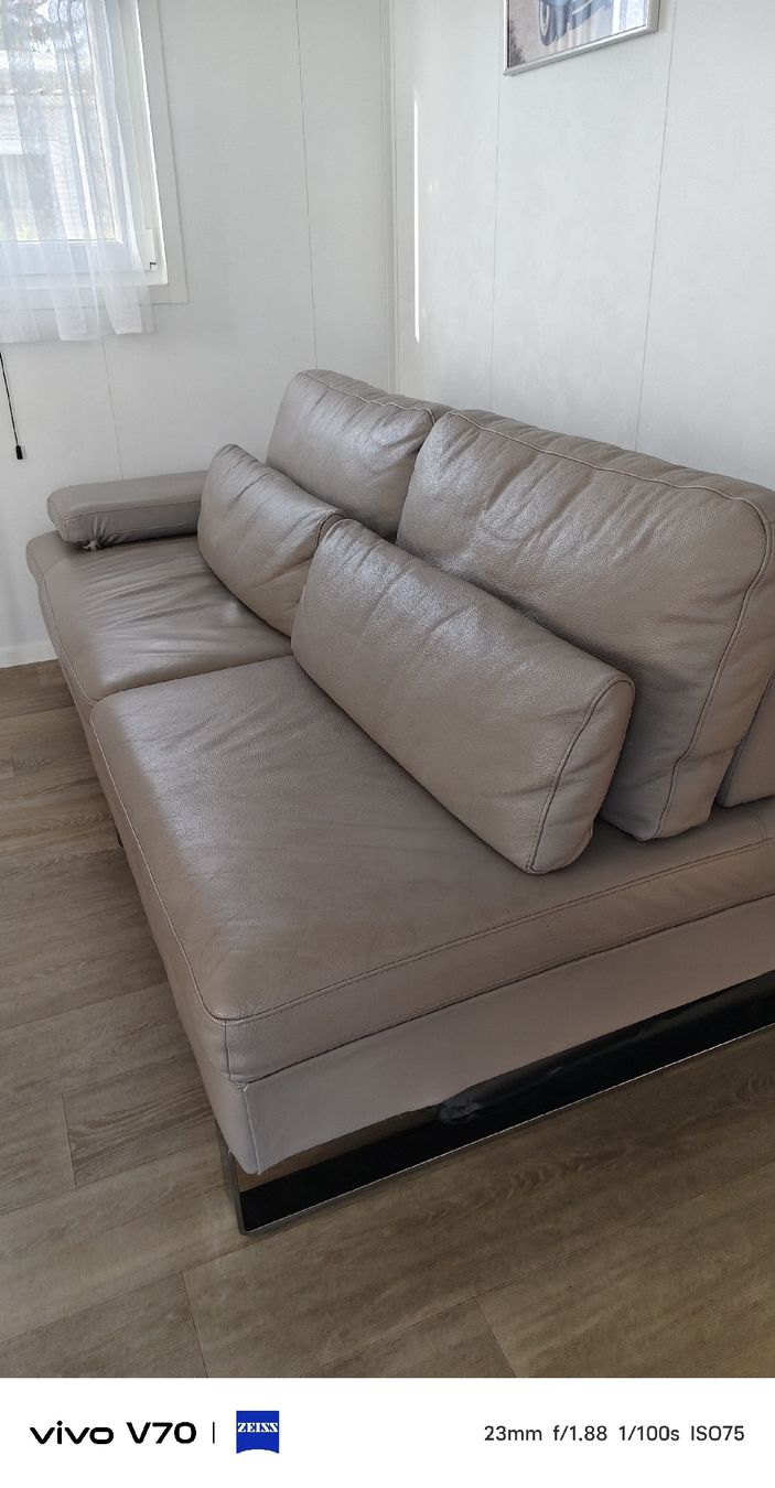 Pfister Sofas: Sofa modulable cuir gris – D'occasion à Sugiez par clo_76gd 7