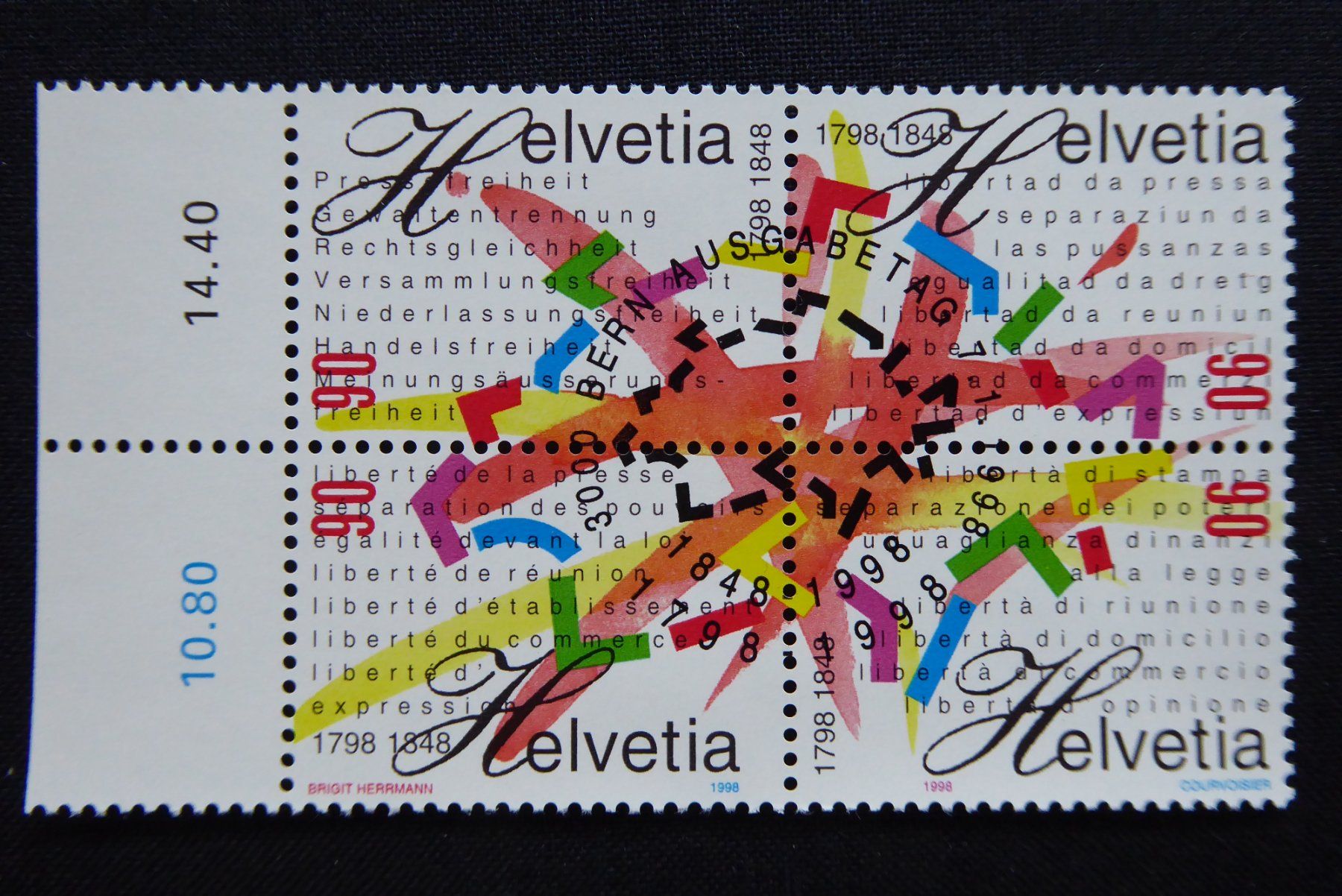 Tutti i francobolli: (V596) 1998: Zst. 933I ET ʘ – Usato da Basel venduto da scholle50