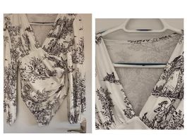 Damen Body im Toile de Jouy-Muster-XS/S, LIEFERUNG GRATIS