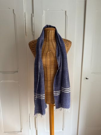 Schal Tuch blau-weiss