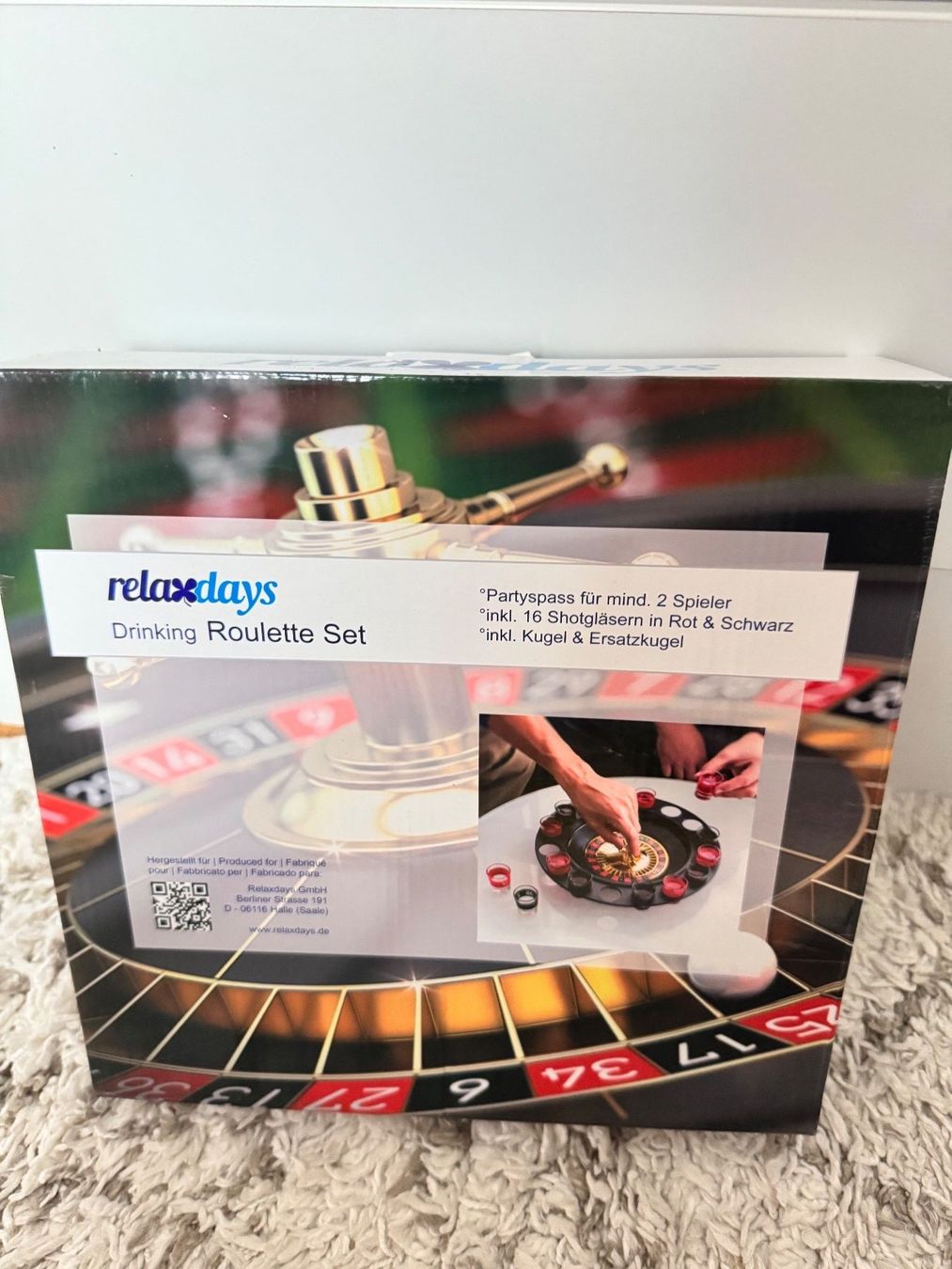 Giochi: Set de roulette à boire (Drinking roulette) – Nuovo e nell'imballaggio originale da Montreux venduto da Iza_81199 1