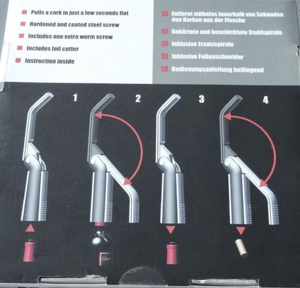 Apribottiglie & Tappi per chiusura: CORKLIFTER Corkscrew-Set/Korkenzieher-Set, Complete, New! – Nuovo e nell'imballaggio originale da Wallbach venduto da Nenex 2