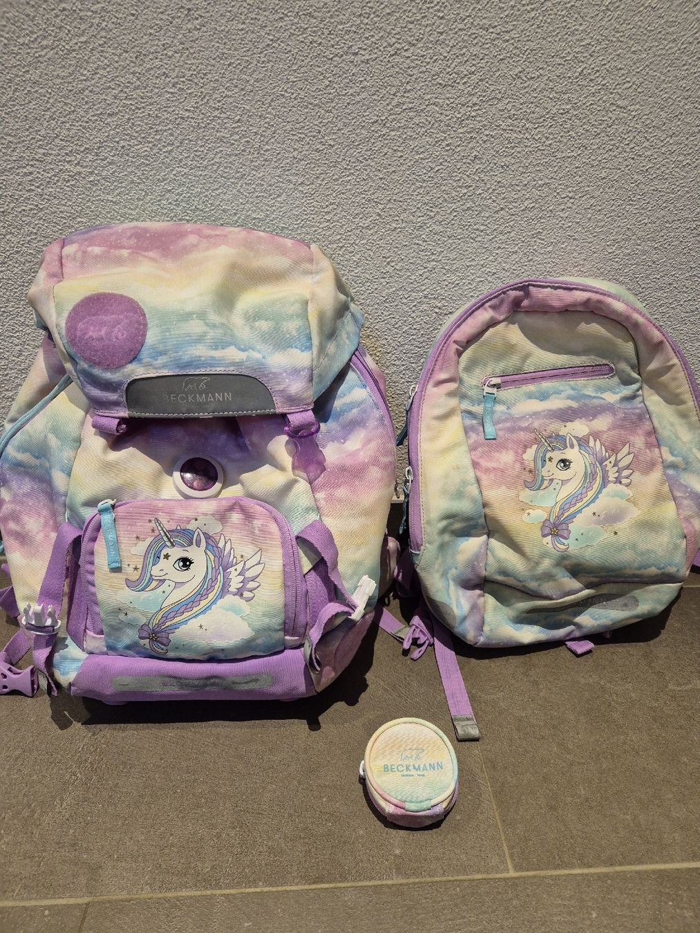 Borse & Zaini: Beckmann Schul- und Sportrucksack Einhorn – Usato da Huttwil venduto da jeeyjeey