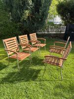 5x Gartenstühle aus Holz