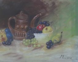 Belle nature morte signée MILA 12