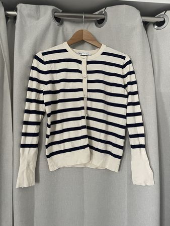 Zara Strickjacke mit Streifenmuster, Grösse L, Versand 8.50
