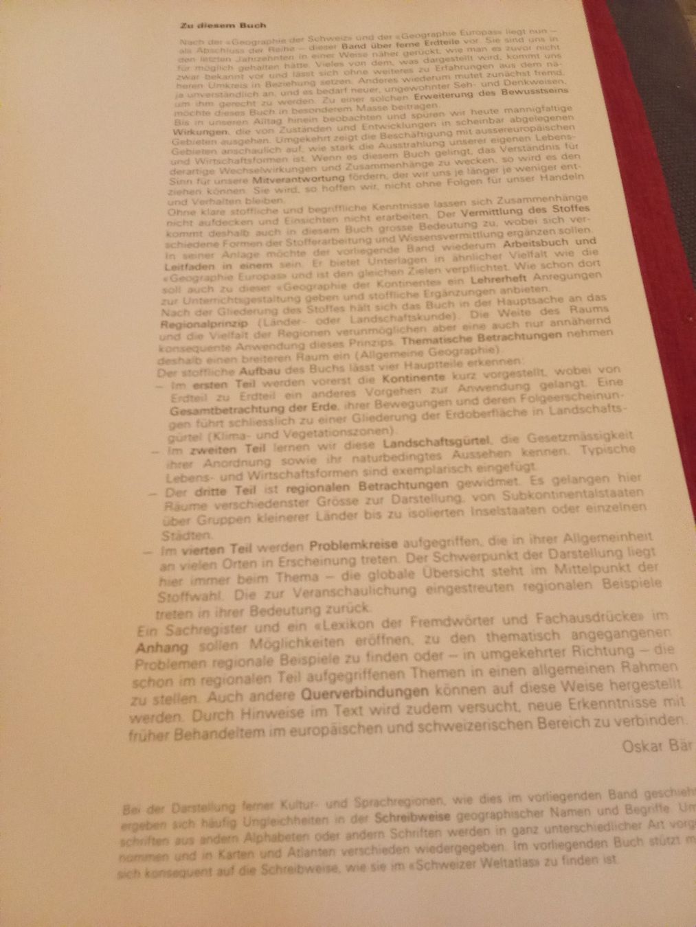 Livres: Dr. Prof. Oskar Bär - Geographie der Kontinente – D'occasion à Remetschwil par Privatflohmi 2