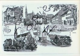 Gruss aus Villmergen - (Top AK Litho Ansicht im Format A4)