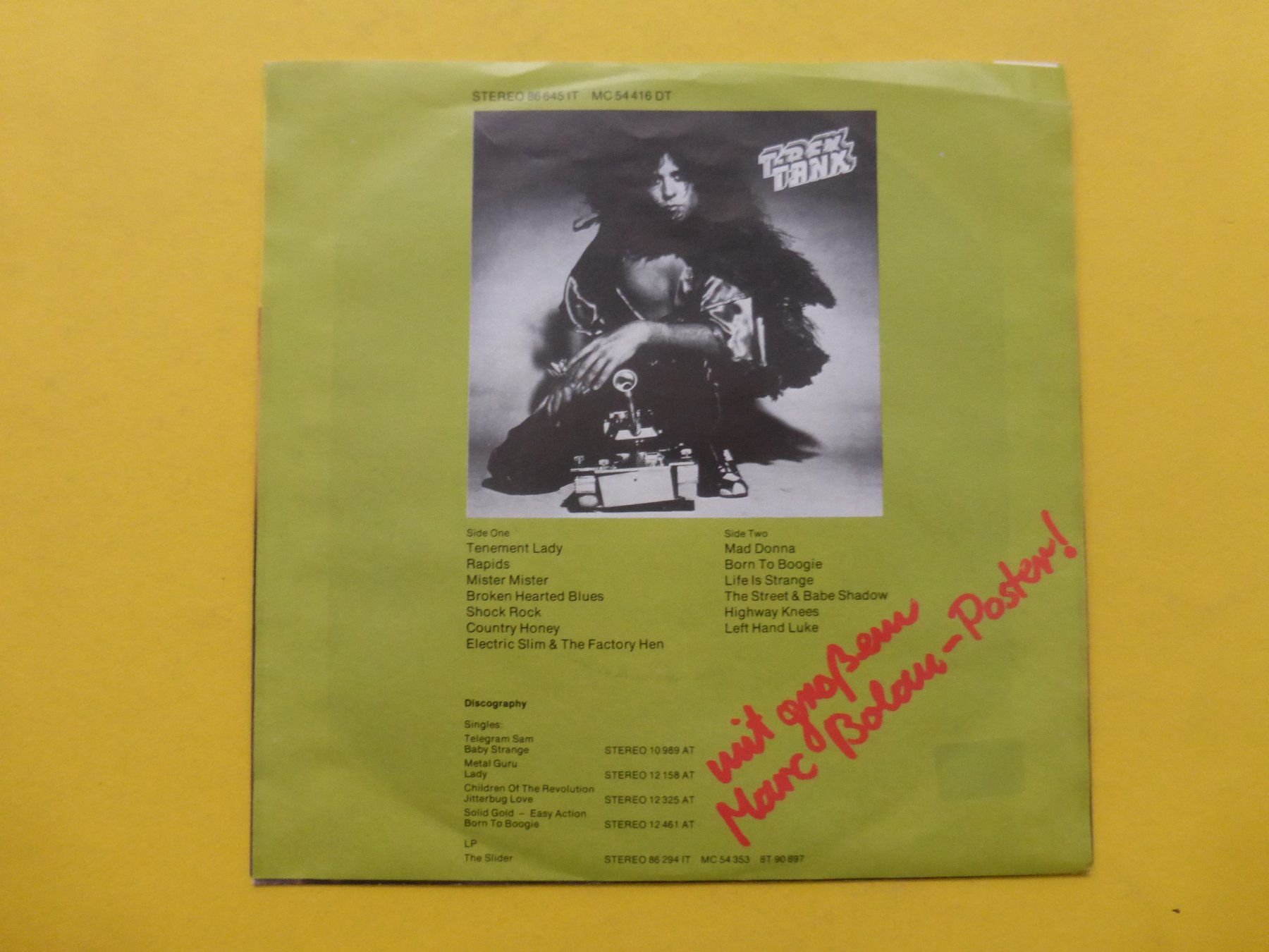 Dischi in vinile: T. Rex – The Groover / Midnight – Usato da Zürich venduto da Swiss57 1