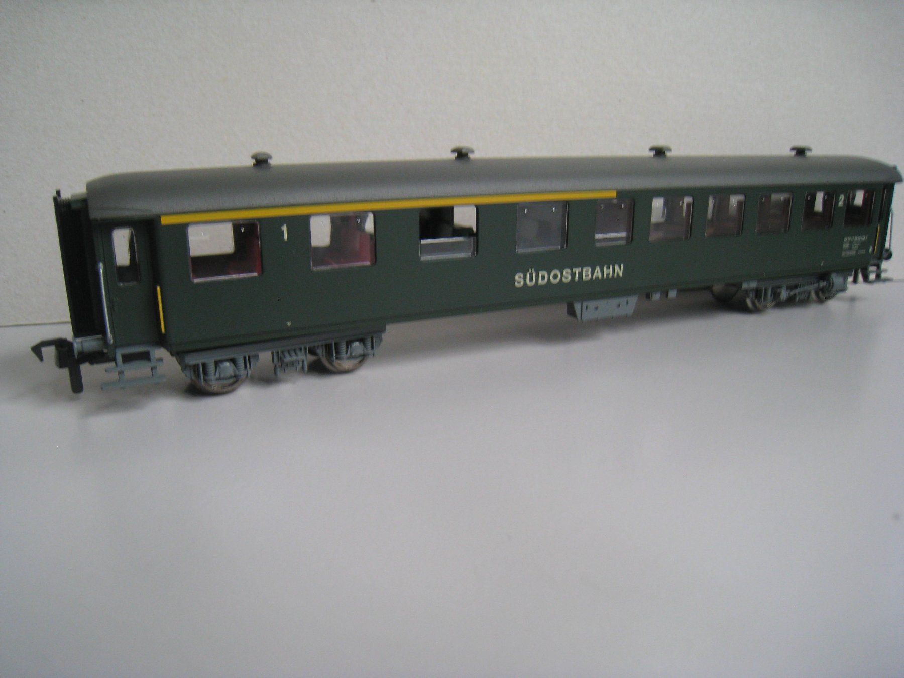 Fleischmann Modellini di ferrovie: Fleischmann, SOB-Stahlwagen 1/2. Klasse 5136 – Usato da Buchs ZH venduto da swiss-train 4