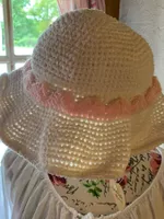 %DAMEN SOMMER HUT WEISS-ROSA%