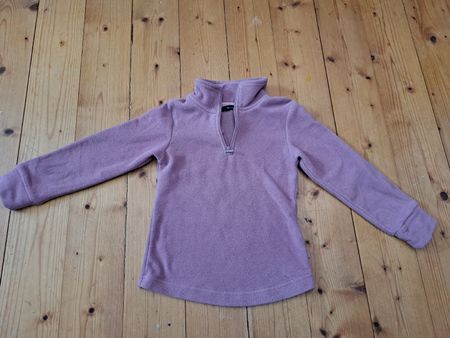 Fleece Pullover Texbasic, lila, Grösse 116, Top Zustand