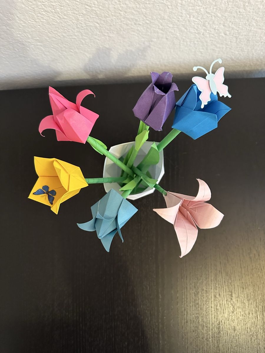 Tutte le decorazioni: Selbstgefaltete Blumen – Nuovo (secondo la descrizione) da Rodersdorf venduto da theysee 1