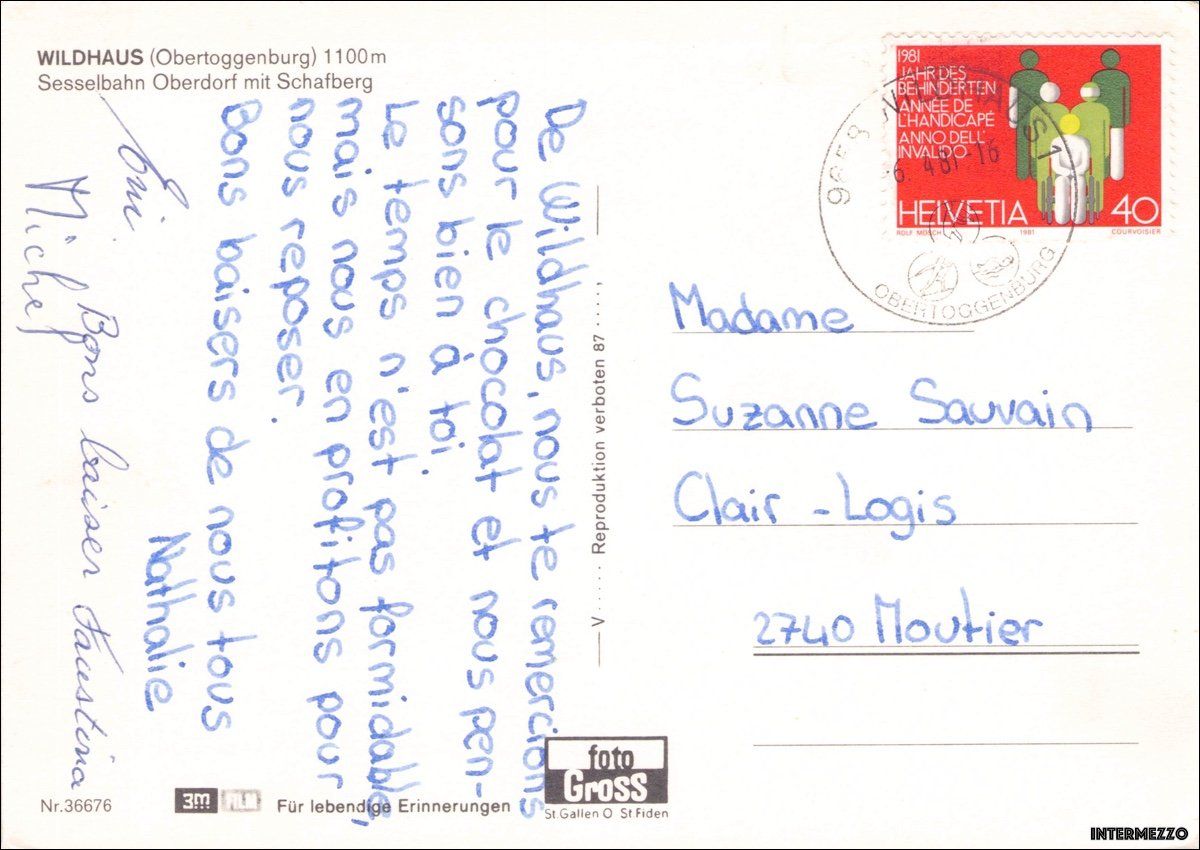 Cartoline postali: Wildhaus SG // Sesselbahn Oberdorf Winter // Ski – Usato da Basel venduto da intermezzo12 1